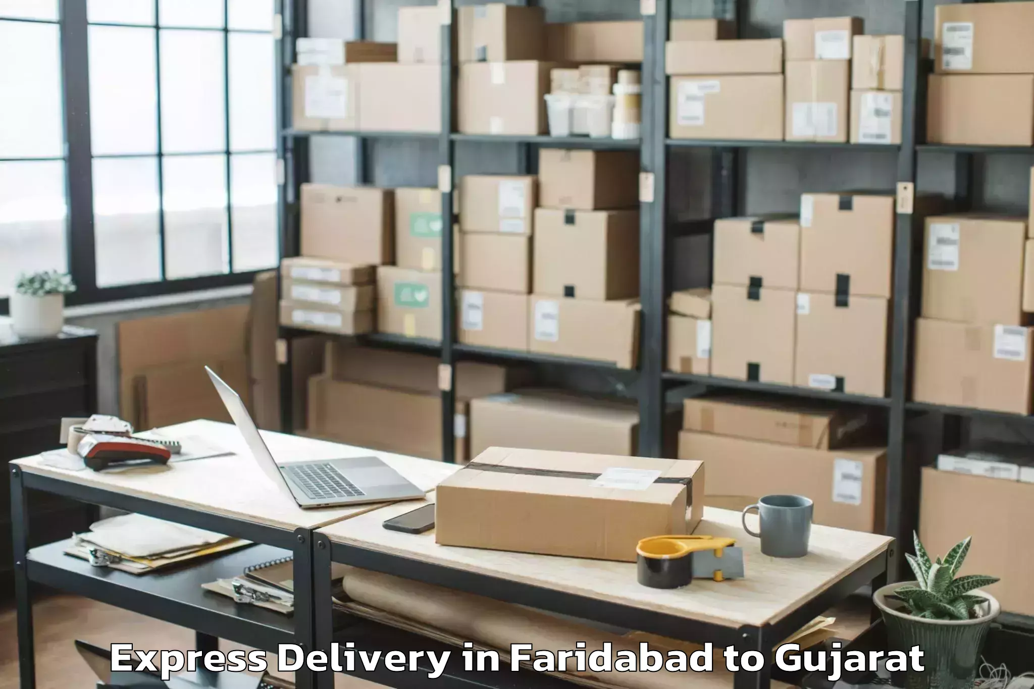 Faridabad to Ghoghamba Express Delivery Booking